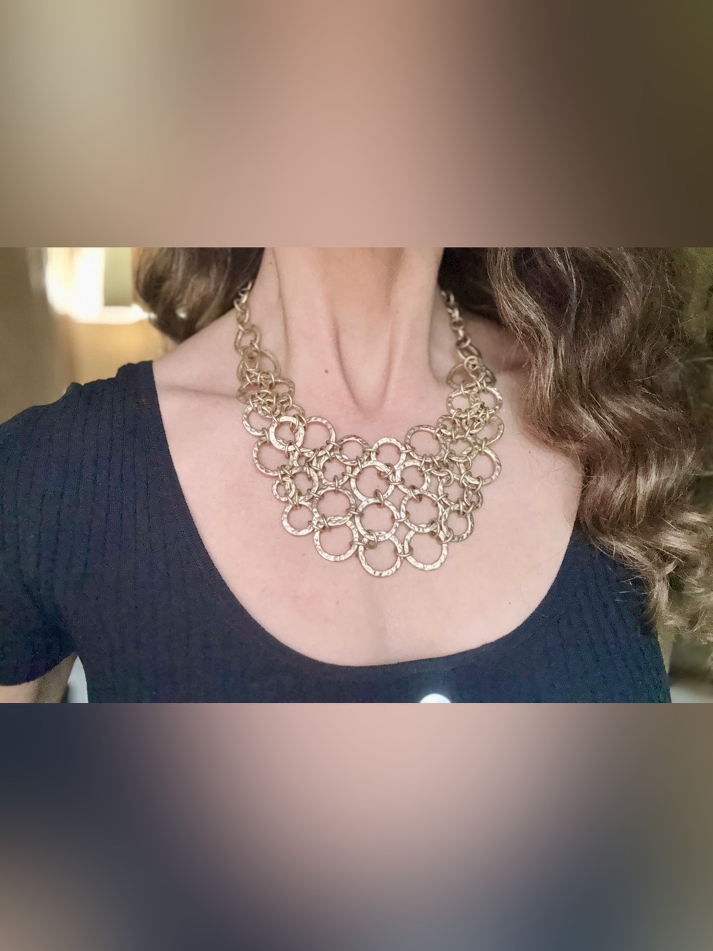Women’s Lia Sophia Kiam Family Collection Gold Loop Necklace